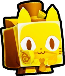 Shiny Golden Rose Cat