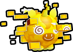 Golden Glitched Unicorn Ball