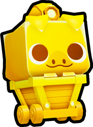 Golden Minecart Piggy