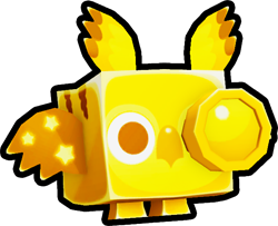 Shiny Golden Telescope Owl