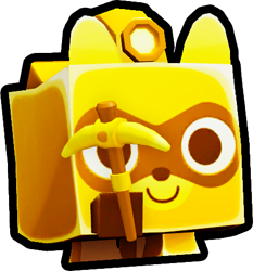 Shiny Golden Mining Raccoon
