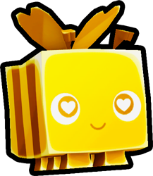 Shiny Golden Valentines Bee