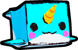 Shiny Rainbow Doodle Narwhal