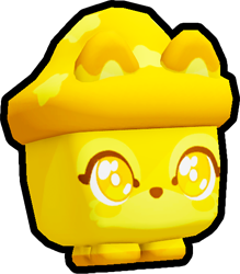 Golden Kawaii Mushroom Fox