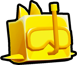 Shiny Golden Scuba Shark