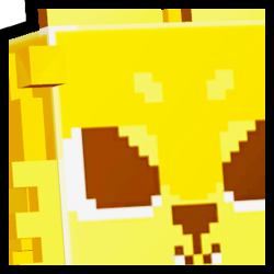 Golden Huge Pixel Wolf