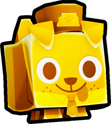 Golden Train Conductor Dog