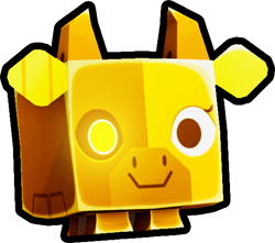 Shiny Golden Cyborg Cow