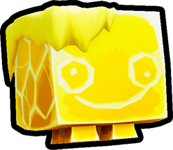 Shiny Golden Melted Rock