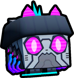 Rainbow Cyberpunk Cat