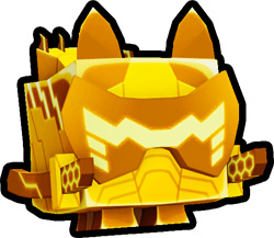 Shiny Golden Tech Samurai Cat