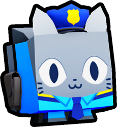 Shiny Rainbow Police Cat