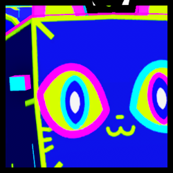Rainbow Huge Holographic Cat