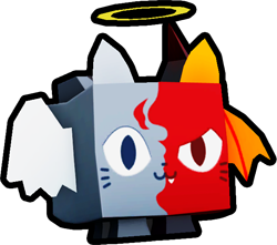Shiny Rainbow Good vs Evil Cat
