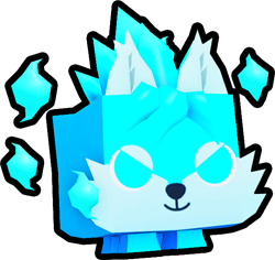 Shiny Rainbow Anime Wolf