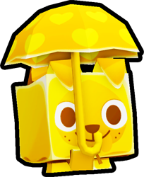 Golden Raining Love Dog