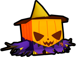 Shiny Pumpkin Scarecrow