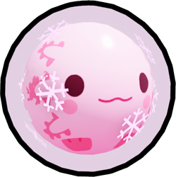 Shiny Rainbow Snow Globe Axolotl