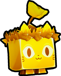 Shiny Golden Rose Garden Cat